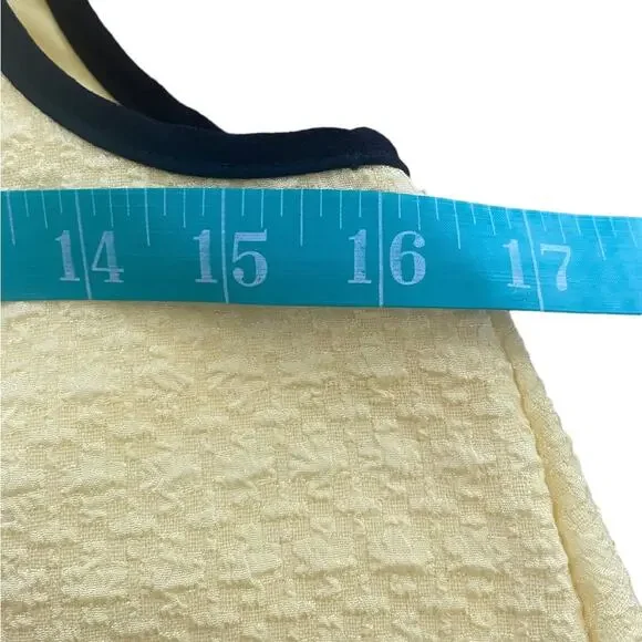 Victoria Beckham Dress Kids Girls Large Yellow Blue Striped Mini Ruffle Textured - Picture 11 of 14